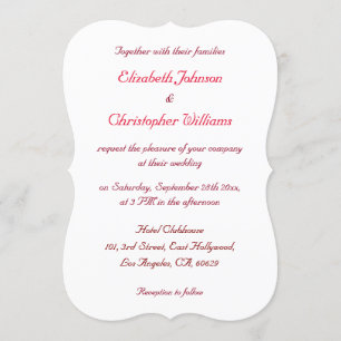 Personalized Simple Elegant Wedding Invitation