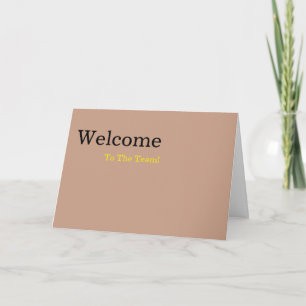 Personalized simple Elegant Welcome Card