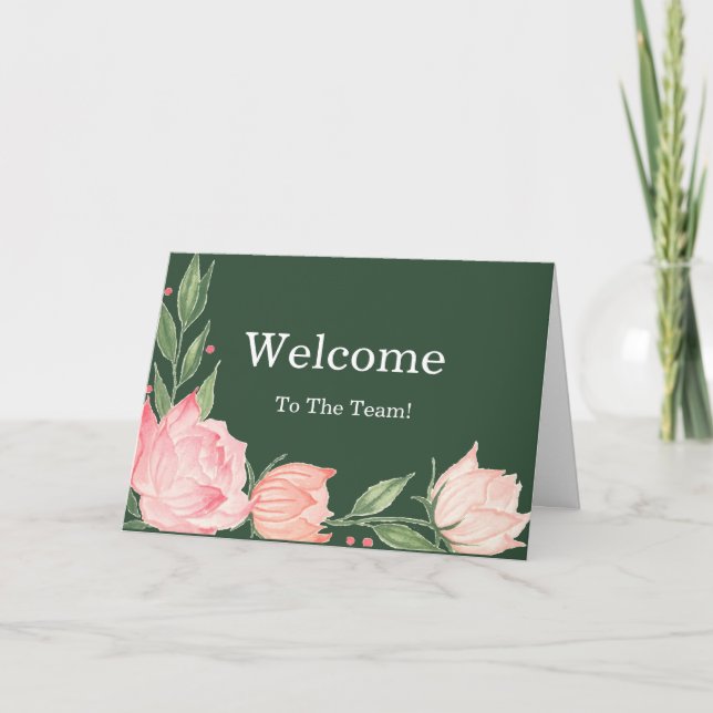 Personalized simple Elegant Welcome Card (Front)
