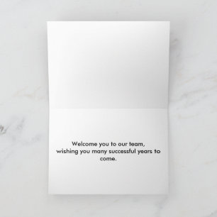 Personalized simple Elegant Welcome Card