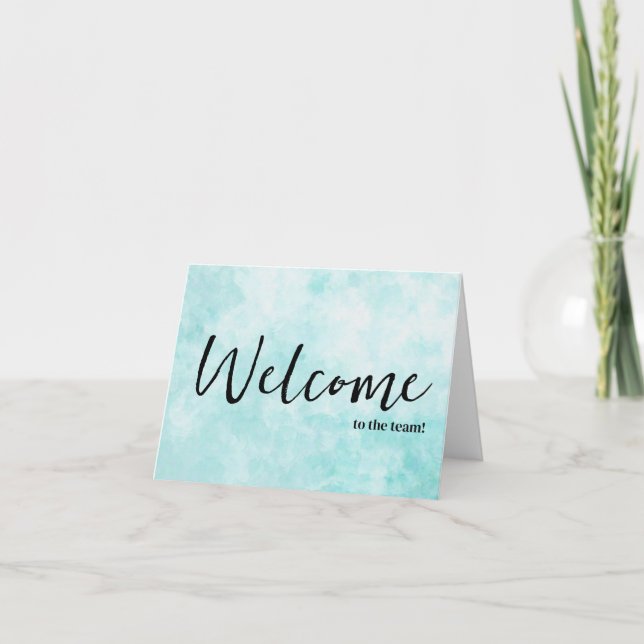 Personalized simple Elegant Welcome to the team Card (Front)