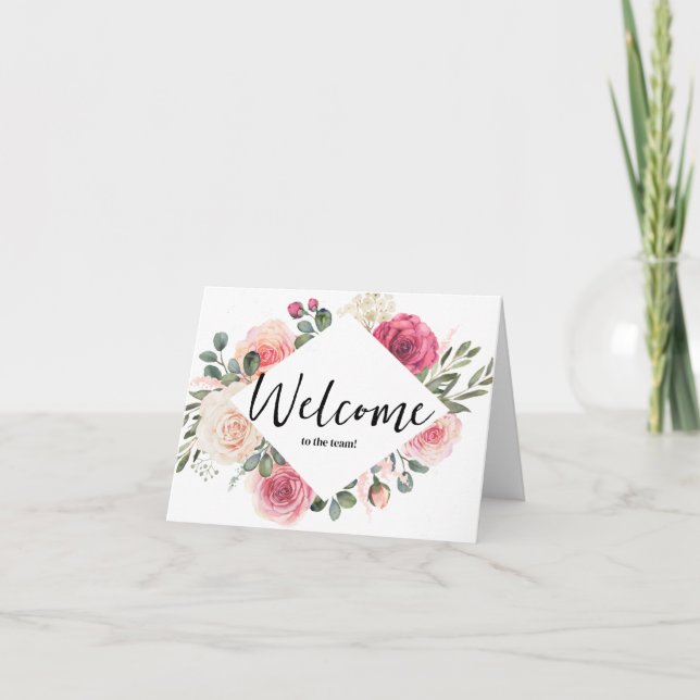 Personalized simple Elegant Welcome to the team Card (Front)