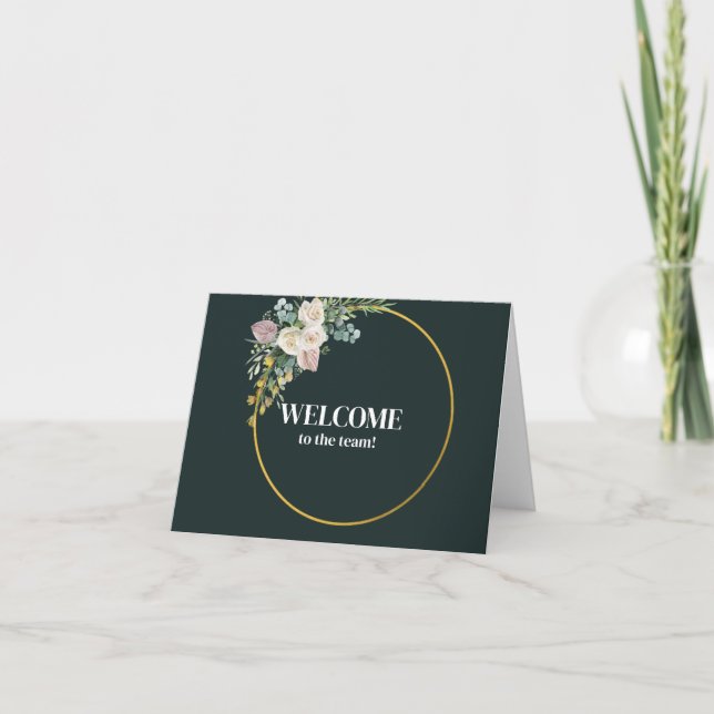 Personalized simple Elegant Welcome to the team Card (Front)