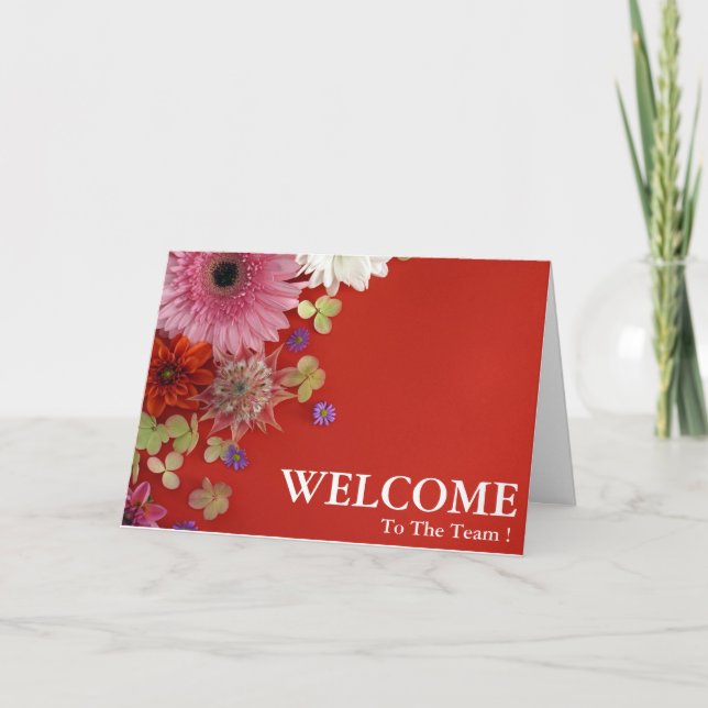 Personalized Simple Elegant Welcome To The Team  Card (Front)