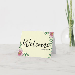Personalized simple Elegant Welcome to the team Card
