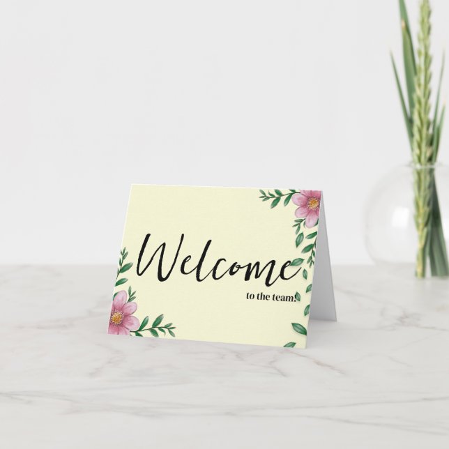 Personalized simple Elegant Welcome to the team Card (Front)