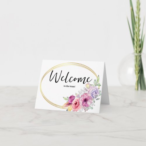 Personalized simple Elegant Welcome to the team Card