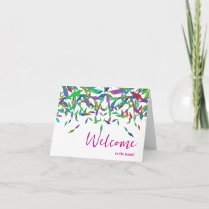 Personalized simple Elegant Welcome to the team Card
