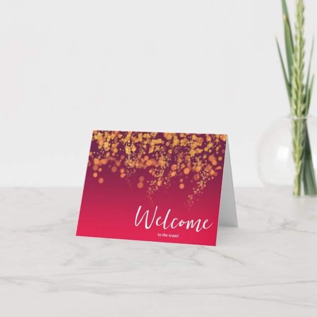 Personalized simple Elegant Welcome to the team Card (Front)
