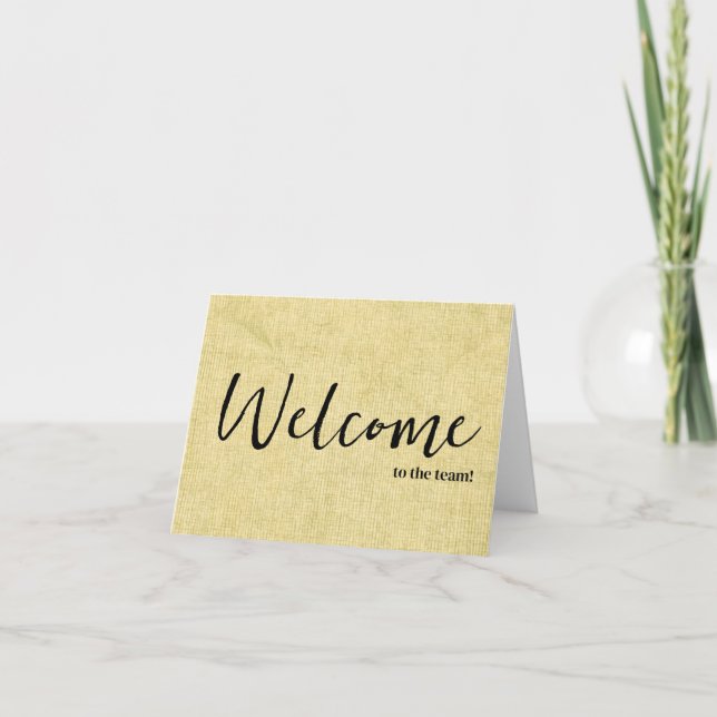 Personalized simple Elegant Welcome to the team Card (Front)