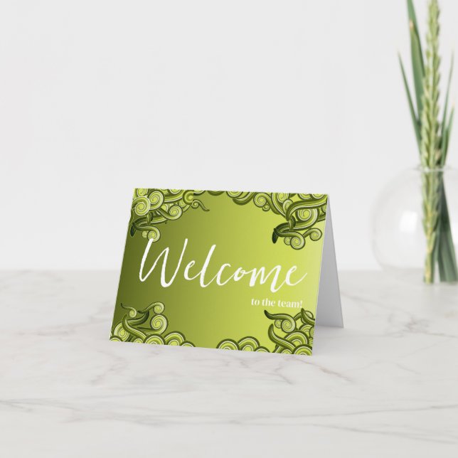 Personalized simple Elegant Welcome to the team Card (Front)