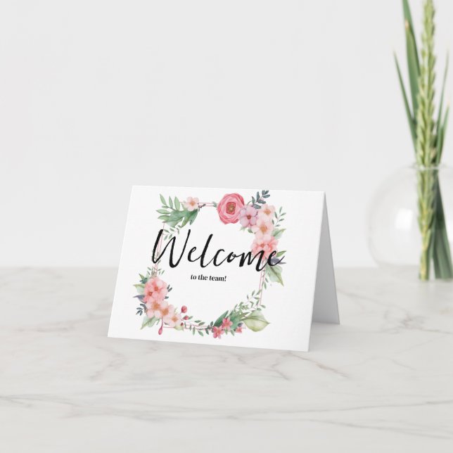 Personalized simple Elegant Welcome to the team Card (Front)