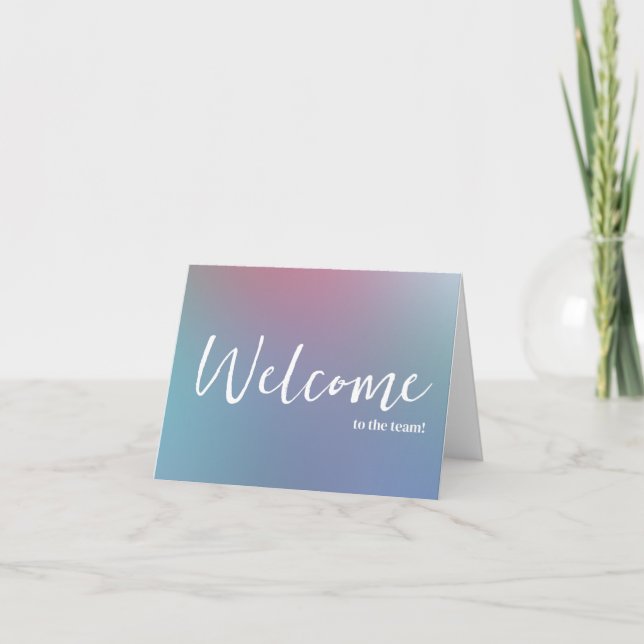 Personalized simple Elegant Welcome to the team Card (Front)