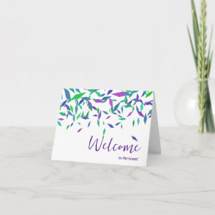 Personalized simple Elegant Welcome to the team Card