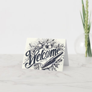 Personalized simple Elegant Welcome to the team Card