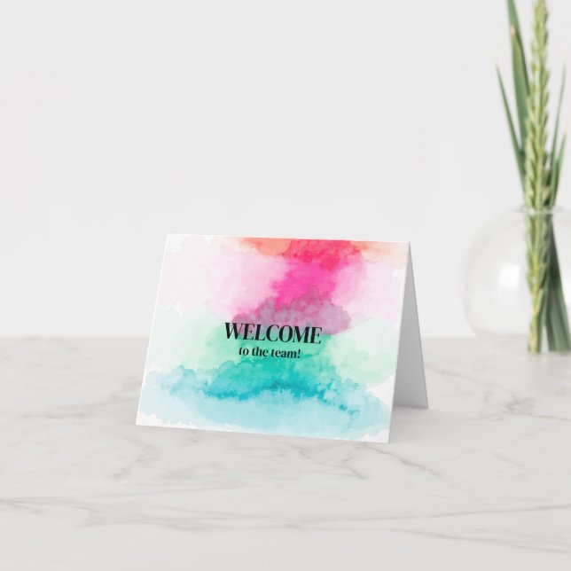 Personalized simple Elegant Welcome to the team Card (Front)