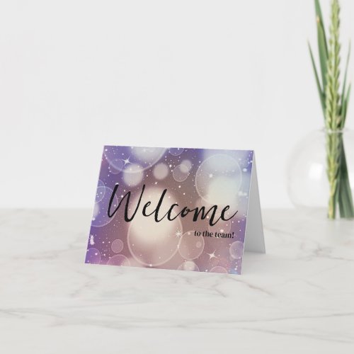 Personalized simple Elegant Welcome to the team Card