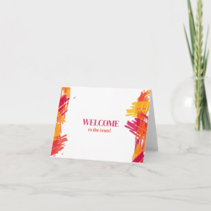 Personalized simple Elegant Welcome to the team Card