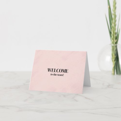 Personalized simple Elegant Welcome to the team Card