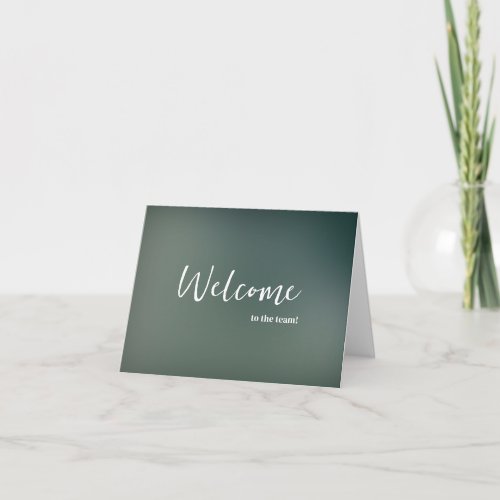 Personalized simple Elegant Welcome to the team Card