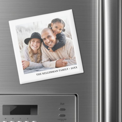 Personalized Simple Family Photo Magnet
