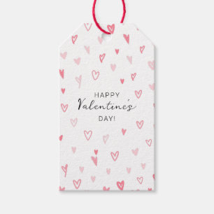 Personalized Simple Heart Patterned Valentine's Gift Tags