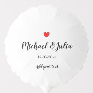 personalized simple minimal add your name year hea balloon
