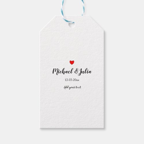 personalized simple minimal add your name year hea gift tags