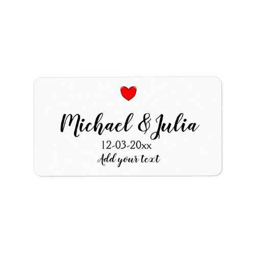 personalized simple minimal add your name year hea label