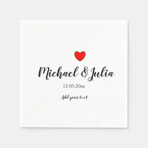 personalized simple minimal add your name year hea napkins