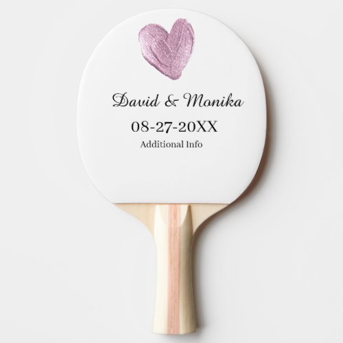 Personalized simple minimal add your name year pin ping pong paddle