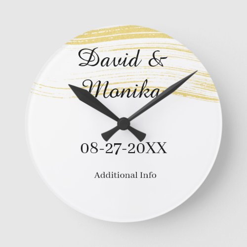 Personalized simple minimal add your name year   r round clock