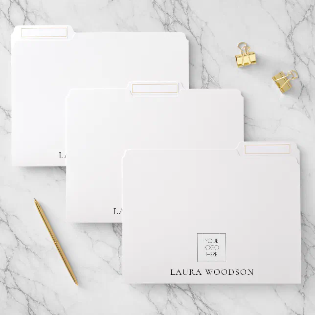 Personalized Simple Minimalist Logo File Folder | Zazzle