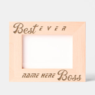 Personalized Simple Modern Best Boss  Engraved Frames