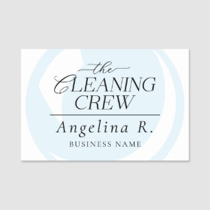 Personalized Simple Modern Cleaning Crew Name Tag