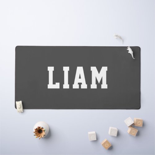 Personalized Simple Modern Dark Gray Desk Mat