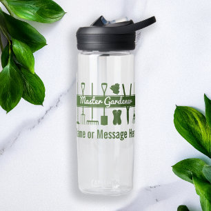Personalized Simple Modern Master Gardener Water Bottle