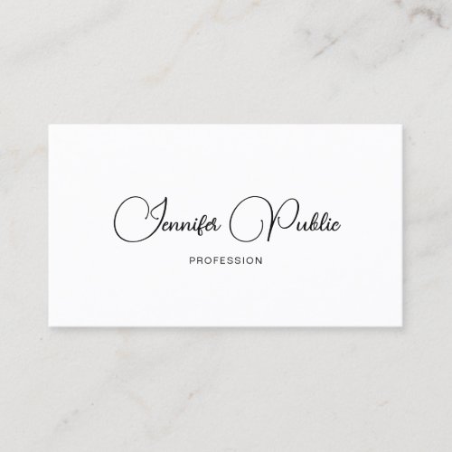 Personalized Simple Modern Template Typography Business Card