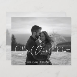 Personalized Simple Modern Winter Wedding Card