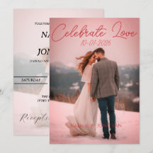 Personalized Simple Modern winter Wedding card