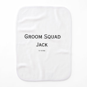 personalized simple monogram add your name wedding baby burp cloth