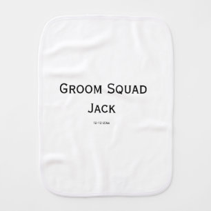 personalized simple monogram add your name wedding baby burp cloth