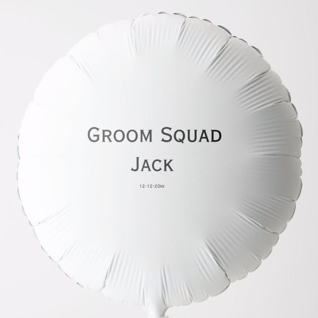 personalized simple monogram add your name wedding balloon (Front)