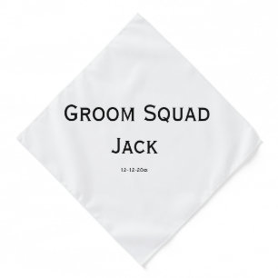 personalized simple monogram add your name wedding bandana
