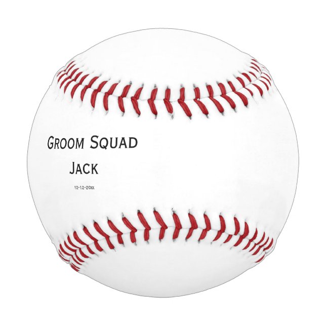 personalized simple monogram add your name wedding baseball (Front)