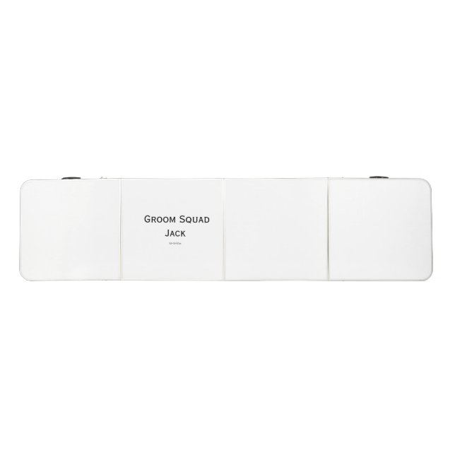 personalized simple monogram add your name wedding beer pong table (Top)