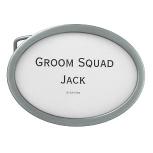 personalized simple monogram add your name wedding belt buckle