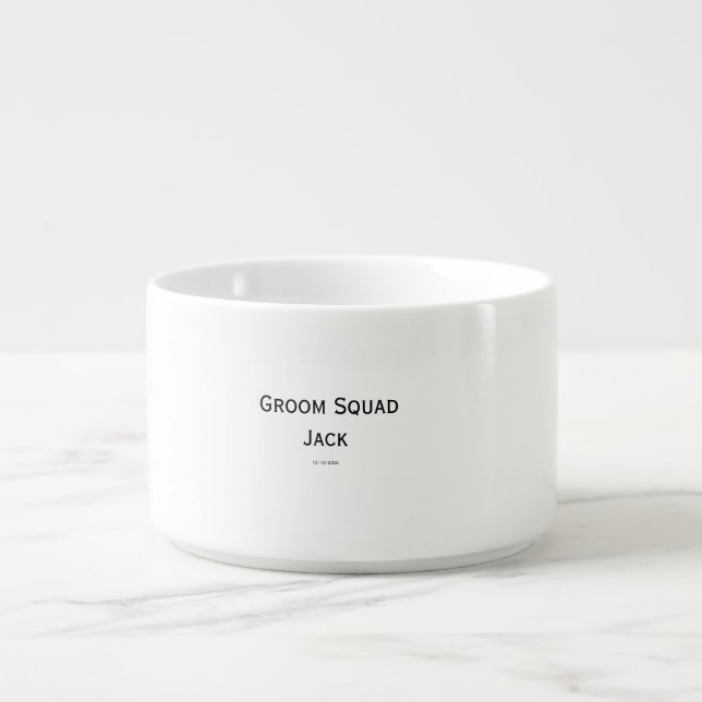 personalized simple monogram add your name wedding bowl (Center)