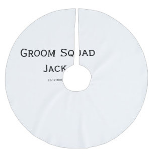 personalized simple monogram add your name wedding brushed polyester tree skirt