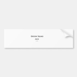 personalized simple monogram add your name wedding bumper sticker